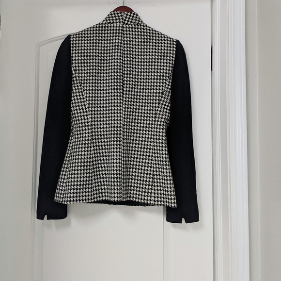 Tahari Arthur S Levine Houndstooth Jacket, sz XS - Picture 3 of 14